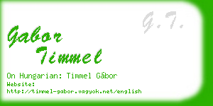 gabor timmel business card